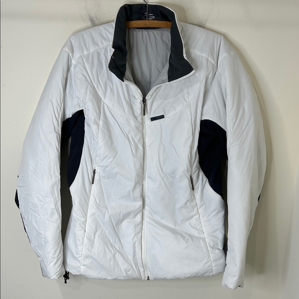 Arc'teryx Ceva Jacket White Full Zip Hiking Skiing Size XL